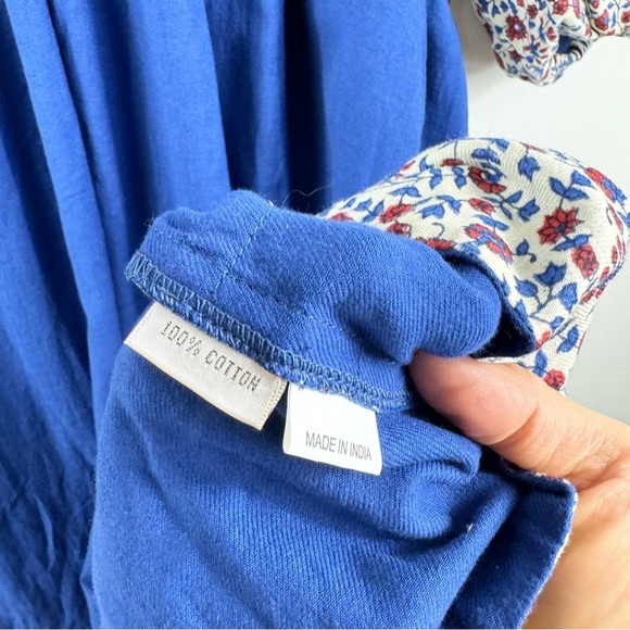 MATTA 100% cotton beautiful blue quilted midi dress NWT - Picture 12 of 15